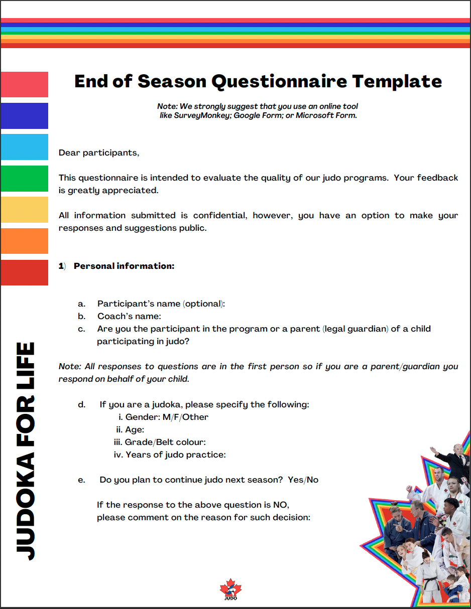 End Of Season Questionnaire